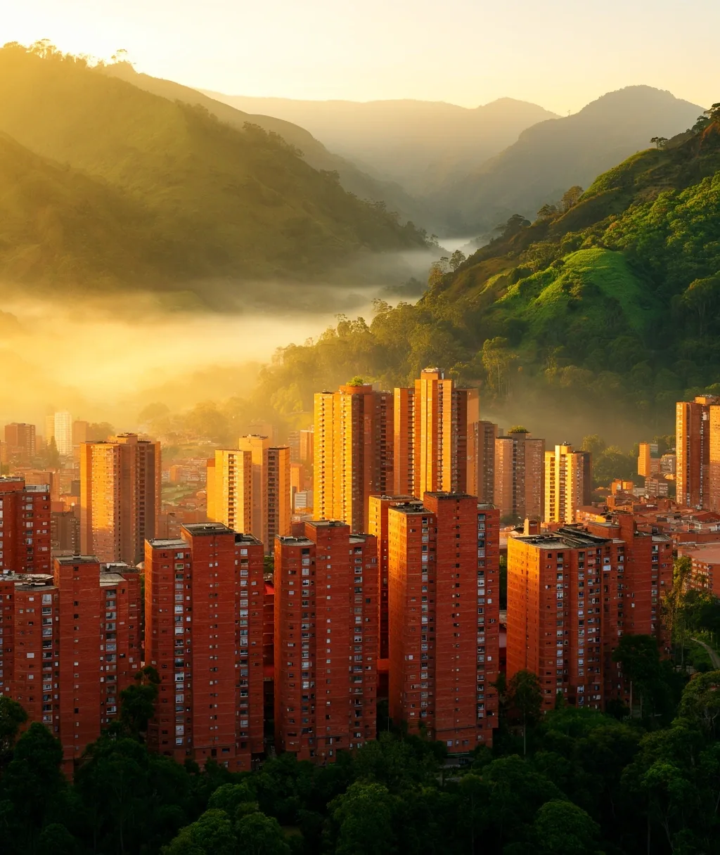 Vibrante ritmo de Medellín al amanecer